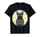 Kaffeehund Französische Bulldogge mit Kaffeetasse auf Kopf T-Shirt