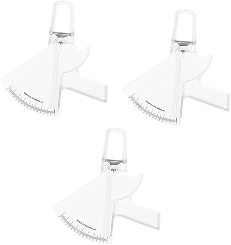 Hemoton 3 unids grasa probador cinta grasa medida calibrador grasa Calculadora grasa sebo fórceps educación privada Calipers blancos