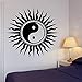 Vinyle Stickers Muraux Bouddha Stickers Muraux Yin Et Yang Oriental Stickers Muraux Bouddhisme Relaxation Décoration Soleil Art Chambre 81X75Cm