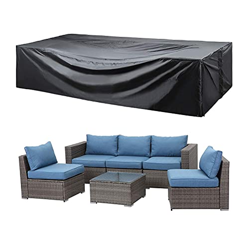 Patio Furniture Sectional Set Covers Large Water Resistant Outdoor Furniture Set Covers Loveseat Covers Heavy Duty 110 Inch L X 85 Inch W X 28 Inch H #TOP4