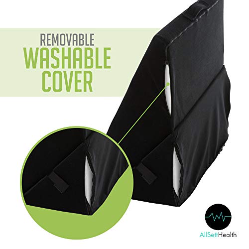 Bed Wedge Pillow - Adjustable 9&12 Inch Folding Memory Foam Incline Cushion System For Legs And Back Support Pillow - Acid Reflux, Anti Snoring, Heartburn, Reading – Machine Washable #TOP5