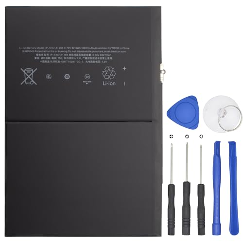 A1484 A1474 Battery Compatible with iPad Air 1 iPad 5th 6th 7th 8th 5 6 7 8 A1474 A1475 A1476 A1822 A1823 A1893 A1954 A2197 A2198 A2200 A2270 A2428 A2429 A2430 with Installation Tools 32.9Wh/8827mAh