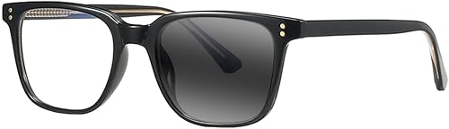 Bifocal Hombres Mujeres Retro Acetato Cuadrado UV400 Bifocal Transición Fotocal Vidrio de Lectura Fotocrómico +1.0 +3.0