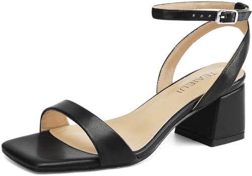 Women's Heeled Sandals Strappy Low Block Heels Chunky for Women C...