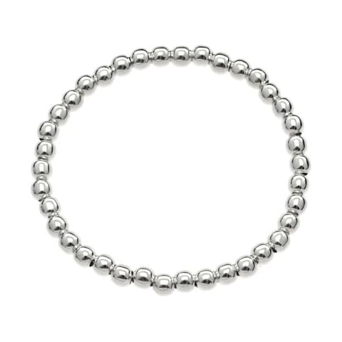 Stretch Silver Ball Bracelet - 5mm Cover