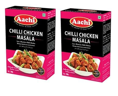 AACHI Chilli Chicken Masala 200 GMS -TWIN PACK - PACK OF 2 (200 GMS X 2)