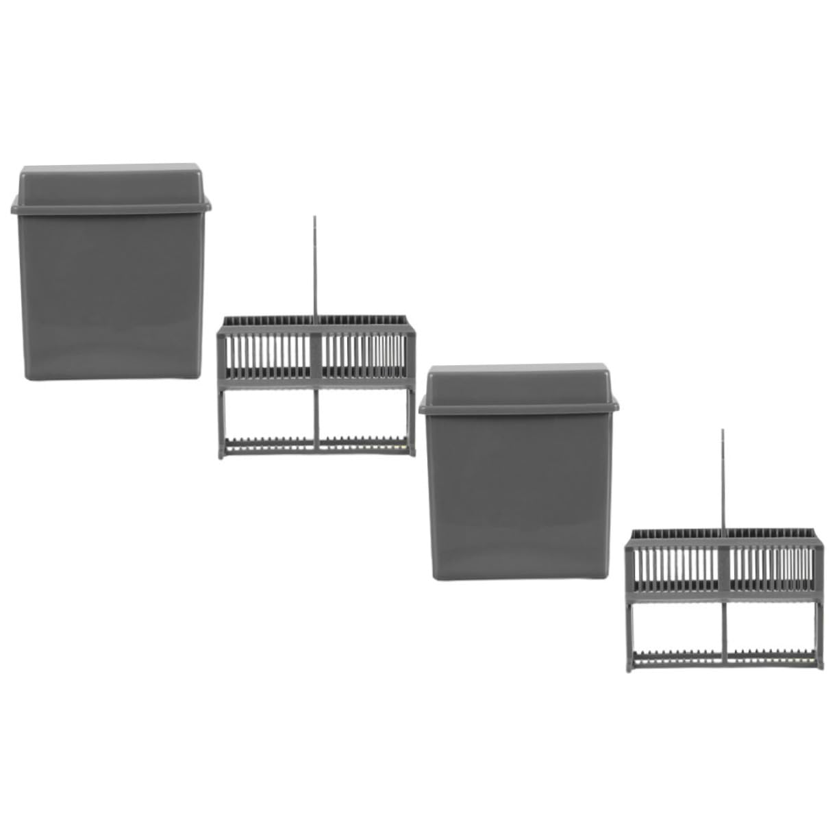 HOMOCONO 24 Slot Plastic Slide Staining Cylinder Covers Microscope Slides Storage Rack Jar Set for Lab Use