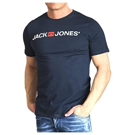Jack & Jones Jjecorp Logo tee SS Crew Neck Noos T-Shirt, Navy Blazer, M para Hombre