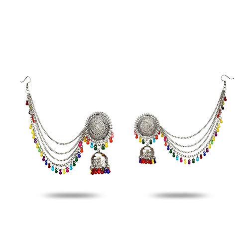 Image of Total Fashion Oxidised Tikka Earrings For Girls And Women