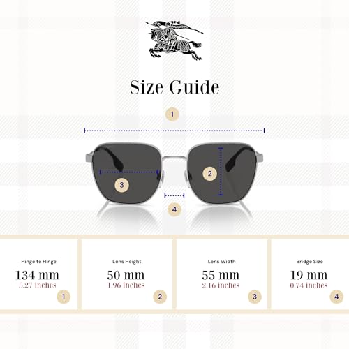 BURBERRY DREW BE3142 Square Sunglasses for Men +BUNDLE with ACCESSORY EYEWEAR KIT3