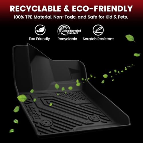 Image of LASFIT Floor Mats for Buick Envista 2024 2025 2026, Black | Full Set with Cargo Mat&Seatback Mats, All Weather TPE Custom Fit Car Mats, Full Coverage Secure-Fit Floor Liners