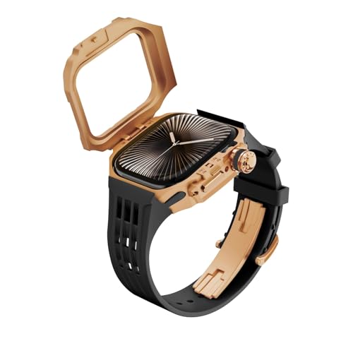 Kit de modification de bracelet de luxe en caoutchouc pour iWatch S10 46 mm