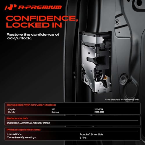 Image of A-Premium Door Lock Actuator Compatible with Chrysler