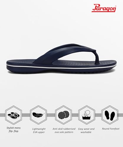 PARAGON EVK1129G Men Stylish Lightweight Water Resistant Flipflops | Comfortable with Anti Skid Soles | Casual & Trendy Slippers | Indoor & Outdoor (Image - 5)