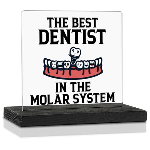 Dentist Gift, Funny Molar System Acrylic Desk Decor Sign for Dental Office
