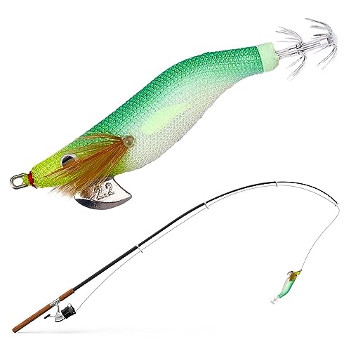 Leuchtender Köder für | Kunstköder für mit Augen - Outdoor-Sportzubehör zum Angeln von Wels, Zahn, Schlangenkopf, Tintenfisch, Tintenfisch, Tintenfisch