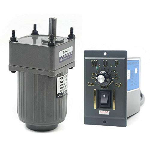 15W 3K AC110V 450RPM Adjustable Variable Gear Reducer Motor with Speed Controller for Industry (15W 3K)