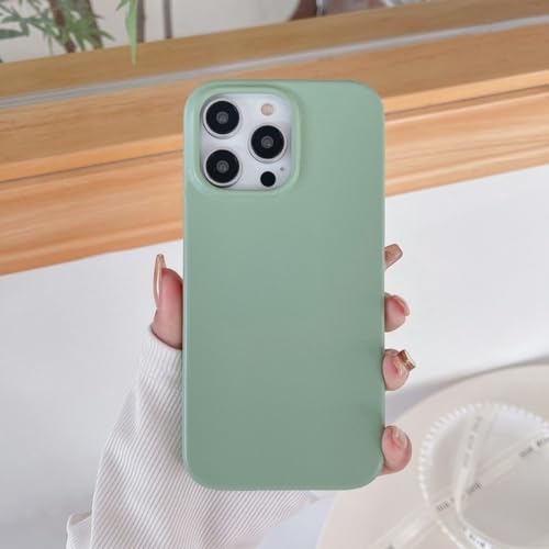 Coque iPhone 14 Pro Max sans cadre en cuir vert pour votre quotidien actif