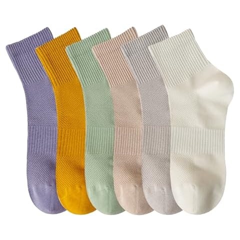 MAGIARTE Women's Breathable Cotton Mini Crew Socks Cover
