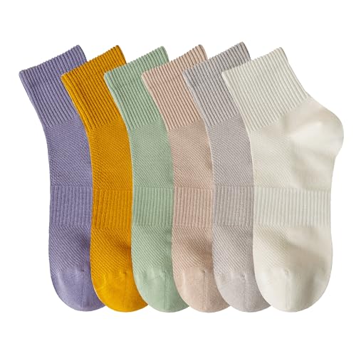 Image of MAGIARTE Womens Mini Crew Ankle Socks Athletic Casual Cotton Socks for Women