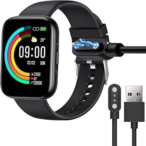 Cargador para ANCwear ANC-207, cable USB magnético de 2 pines para reloj inteligente negro