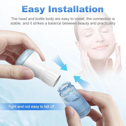 Image of S2 Upgraded Derma Stamp 140 | Adjustable Microneedle Serum Applicator with 10ml Refillable Bottle | Hydra Derma System for Enhanced Absorption & Skin Refresh | Face & Scalp Use