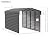 Arrow Carports Galvanized Steel Carport, with 2-Sided Enclosure, Compact Car Metal Carport Kit, 10' x 20' x 9', Charcoal