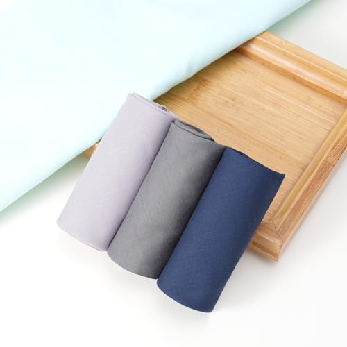 Image of HOULIFE Men's Cotton Handkerchiefs, Solid Color 60S Soft Cotton Hankies for Men Women 6 /12PCS 15.7 inchx15.7 inch (Multicolor, 9 PCS)