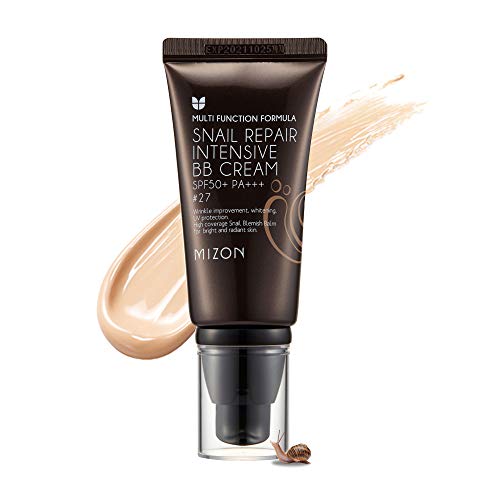 Mizon BB Cream Dark/Medium, Anti-Aging Face Moisturizer, Snail Repair Blemish Balm BB Cream