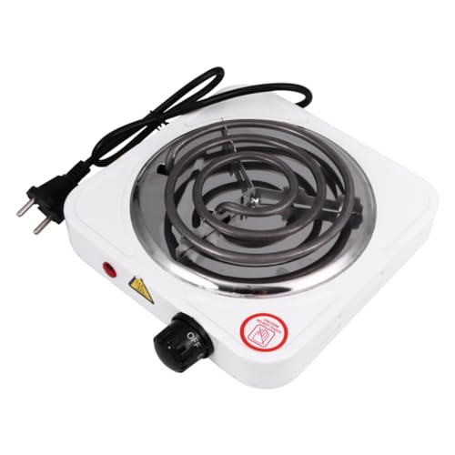 WATIIFUFU Fornello da Caffè Portatile Bruciatore a Bobina Singola 1000w, Riscaldatore Elettrico Compatto Controllo Temperatura Regolabile, per Cucina Domestica e Campeggio