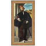Design Toscano Portrait of a Man, 1526: Canvas Replica Painting: Medium