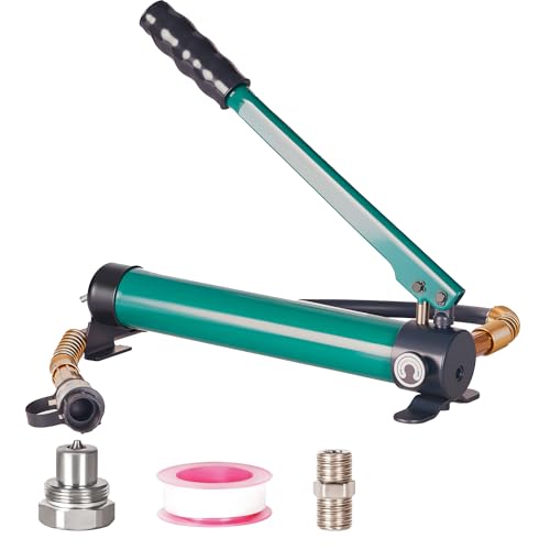 Image of UTZIKOHydraulic Hand Pump 400cc 10000Psi Portable Hydraulic Cylinder Single Acting for Separate Type Hydraulic Tools Oil Capacity 700cc Ideal for Hydraulic Lifting Application