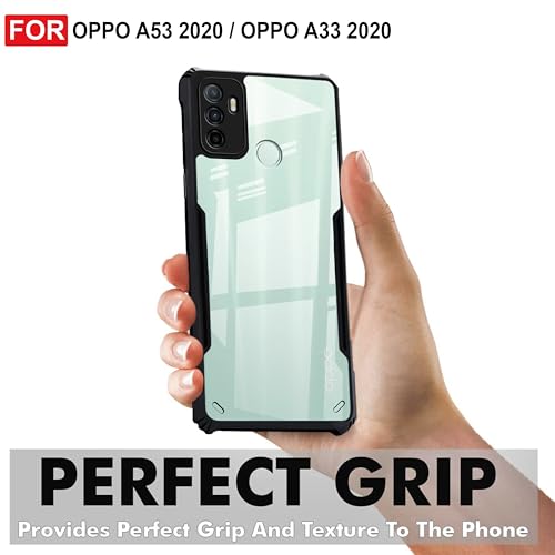 Image of Zapcase Back Case Cover for Oppo A53 (2020) / Oppo A33 (2020) | Compatible for Oppo A53 (2020) / Oppo A33 (2020) Back Case Cover | Clear Case with Camera Protection | (TPU + PC | Matte Black)