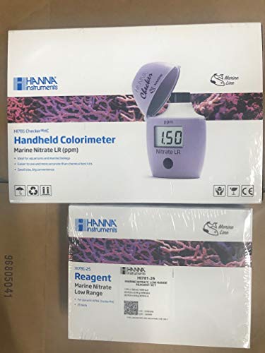 Hanna Checker HI781 and Extra 25 Reagent HI781-25 Marine Nitrate Checker Reagent Hanna Instrument (Total 1 Checker and 50 reagents)