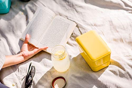 Takenaka Bento Bite Dual From, Eco-Friendly And Sustainable Japanese Style Bento Lunch Box (Lemon Zest) #TOP4