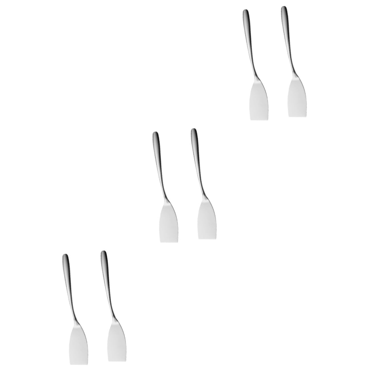 6 Pezzi di Spatola per Friggere in Acciaio Inossidabile, Utensile da Cucina, Spatola per Friggere in Acciaio Inossidabile, Utensili da Cucina in Metallo, Piccole Spatole da