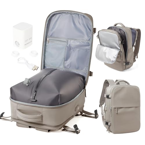 WEPOET Sac a Dos Compression Sous Vide Homme Femme Sac Airbag Travel Sous Vide Imperméable Sac à Dos Voyage Cabine Avion 40x30x20 Saca Sos Ordinateur Portable 14...