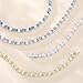FANCIME Sterling Silver Created Aquamarine Tennis Bracelet March Birthstone Bracelet Oval CZ Dainty Charm Fine Jewelry for Women 7