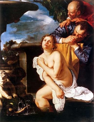 Tableau Impressions d'art Mural Susanna par Artemisia Gentileschi 60x90cm