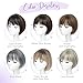 UDU Short Bob Hair Toppers with Bangs and Side Part - Synthetic Wig Toppers for Thinning Hair