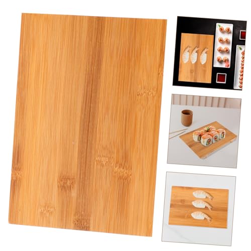 Bandeja para servir sushi reutilizable de bambú miniatura 6
