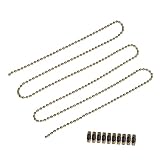 UKCOCO 20 piezas Cadena de Tracción Metálica para Ventilador de Techo con Hebillas de Conexión Fácil Instalación para Control Portátil de Luces y Electrodomésticos Repuesto Duradero y