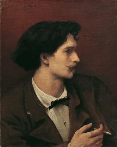 Autoportrait à la cigarette Anselm Feuerbach tableau décoration chambre 60x90