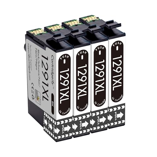 Cartridgeify 4X T1295 T1291 T12 Cartuchos de impresora compatibles con Epson T1291XL 12XL Multipack, para Workforce WF-3520 WF-3540, Stylus SX235W SX425W SX445W SX535WD Stylus Office SX435W BX635FWD