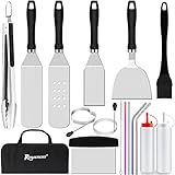 ROMENTICIST 17pcs BBQ Griddle Accessories Cooking Kit, Heavy Duty Extra Long Spatula Set, Stainless...