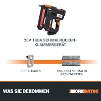 WORX WX844.9 18GA Akku-Tacker 20V, ohne Akku & Ladegerät – Ansicht 6