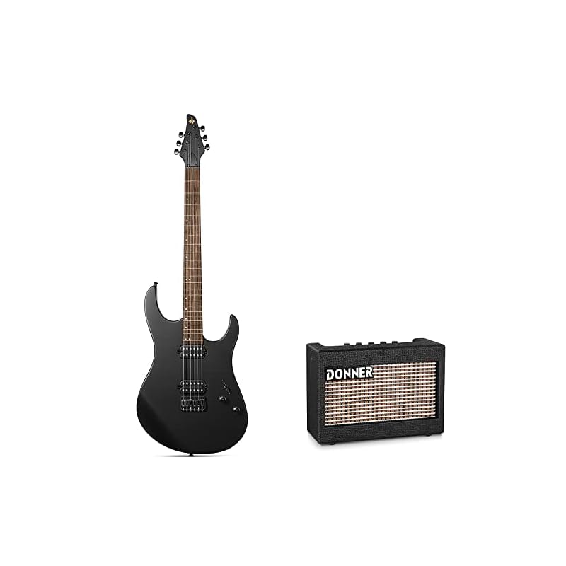 Donner Metal Electric Guitar & 3W Mini Electric Guitar Amp