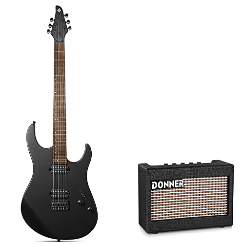 Donner Metal Electric Guitar & 3W Mini Electric Guitar Amp