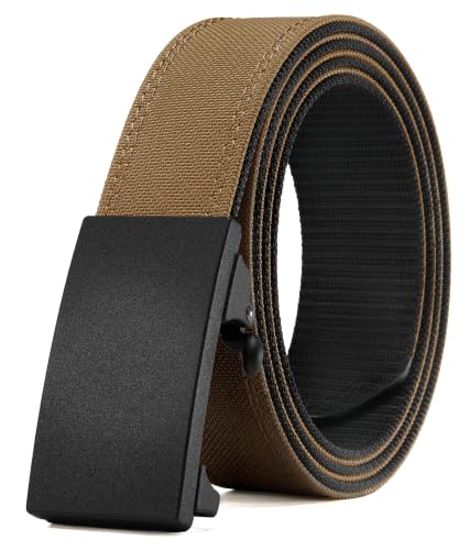 Image of CHAOREN Men's Ratchet Belt - Nylon Belt for Golf & Work | Quick Release Buckle, Precise Adjustment, Durable Webbing Support, All-Day Comfort