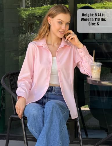 Image of Zeagoo Women's Wrinkle Free Button Down Shirts Long Sleeve Dress Shirts Collared Business Casual Blouses Tops XS-3XL